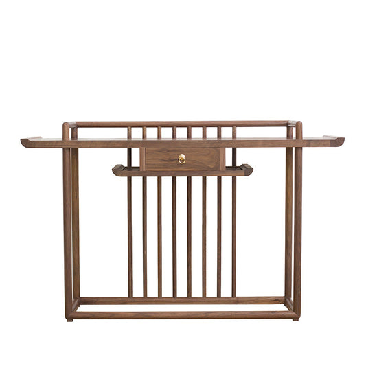 34.65" Tall Console Table Glam 1-drawer Solid Wood Console Accent Table