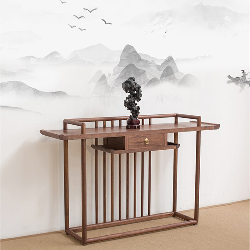 Mesa de consola de 34.65 "Glam Table de acento de consola de madera maciza de 1 cortavadora