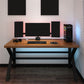 Industrial Rectangular Gaming Desk Solid Wood Writing Desk for Home 70.9"L x 31.5"W x 29.5"H Clearhalo 'furn' 'furn_office_desk' 'Furniture' 'Office Desks' 'Office Furniture' 'office_desk' 6210504