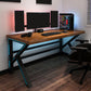 Industrial Rectangular Gaming Desk Solid Wood Writing Desk for Home 78.7"L x 31.5"W x 29.5"H Clearhalo 'furn' 'furn_office_desk' 'Furniture' 'Office Desks' 'Office Furniture' 'office_desk' 6210505
