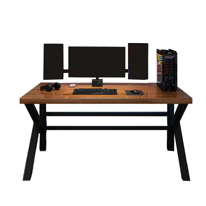 Industrial Rectangular Gaming Desk Solid Wood Writing Desk for Home Clearhalo 'furn' 'furn_office_desk' 'Furniture' 'Office Desks' 'Office Furniture' 'office_desk' 6210506