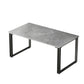 Escritorio de escritura de hierro y piedra escritorio de oficina rectangular gris rectangular