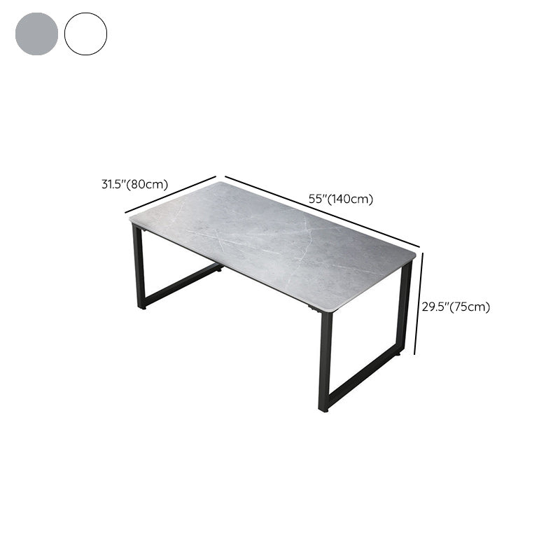 Escritorio de oficina rectangular de trineo