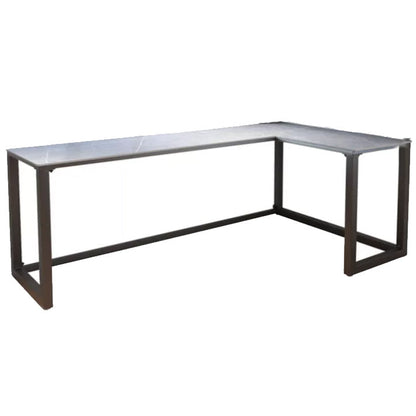 Moderna mesa de escritura en forma de L Descrito de trabajo de la oficina de piedra sinterizada