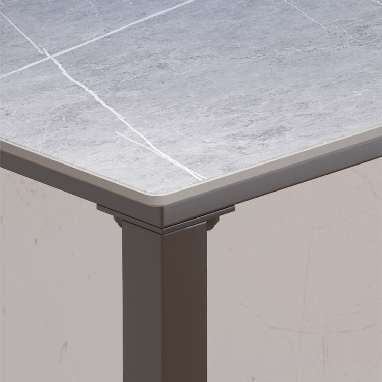 Moderna mesa de escritura en forma de L Descrito de trabajo de la oficina de piedra sinterizada