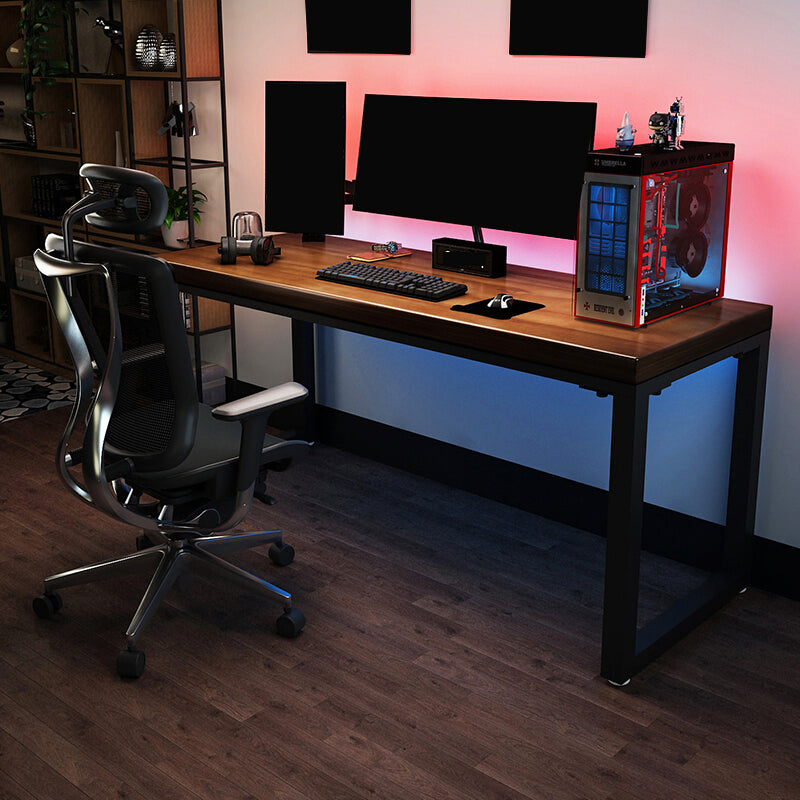 Solid Wood Industrial Writing Desk rechthoekig hout gaming bureau voor thuis