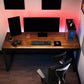 Solid Wood Industrial Writing Desk rechthoekig hout gaming bureau voor thuis