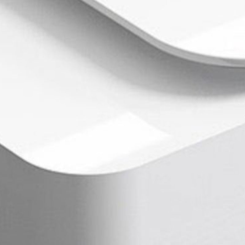 Cabinet de bureau exécutif blanc contemporain Piédestal de bureau en forme de forme en L