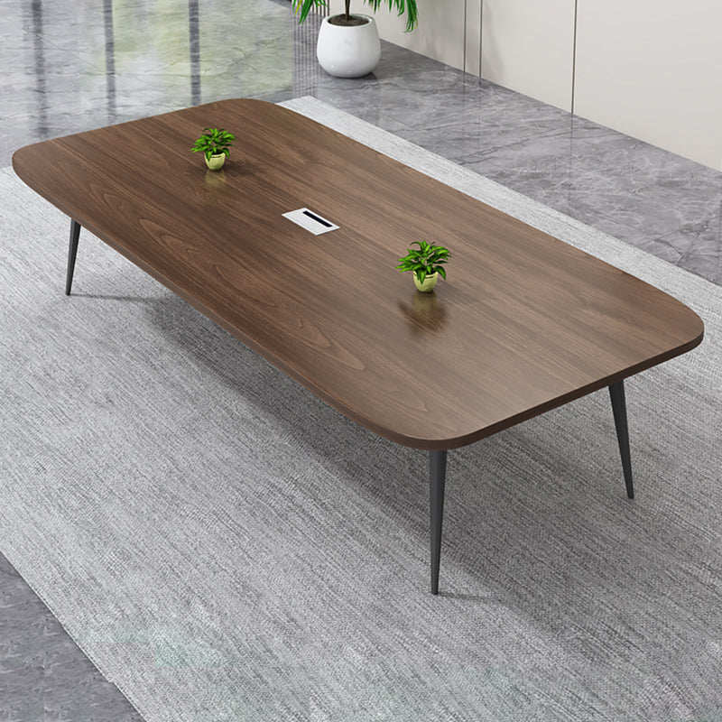 Industrieel ovaal kantoor bureau vervaardigd hout executive bureau