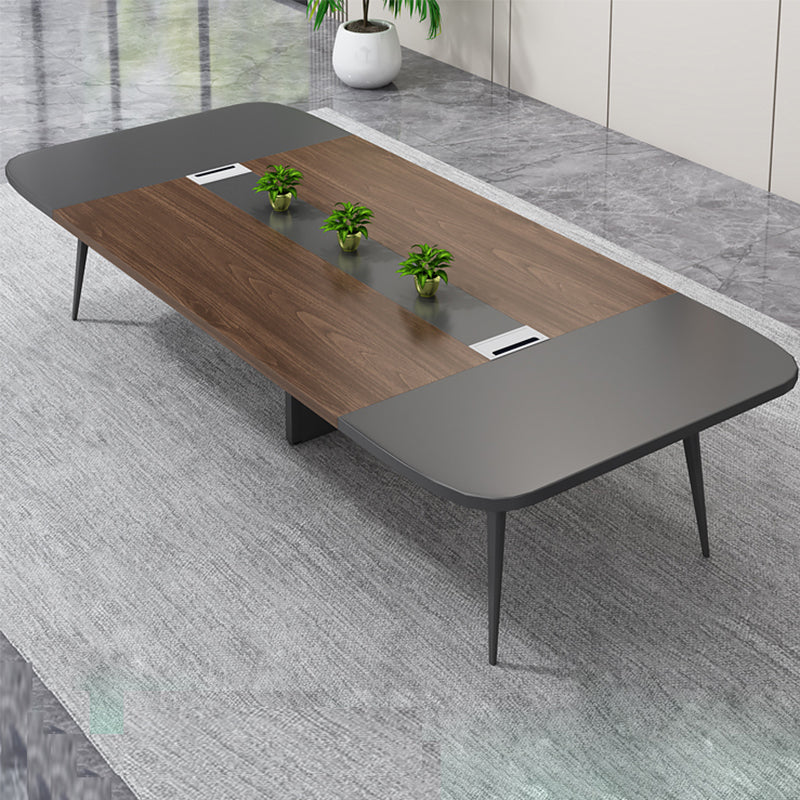 Industrieel ovaal kantoor bureau vervaardigd hout executive bureau