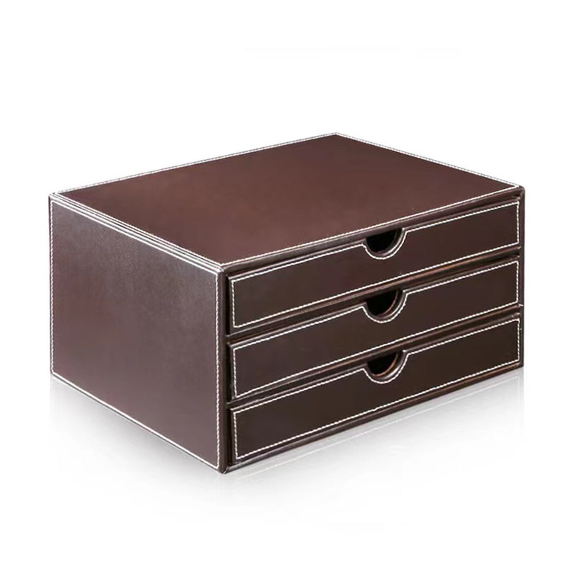 Mid-Century Modern File Cabinets Solid Wood Frame PU Leather Horizontal File Cabinet Clearhalo 'Filing Cabinets' 'filling_cabinets' 'furn' 'furn_filling_cabinets' 'Furniture' 'Office Furniture' 6210943