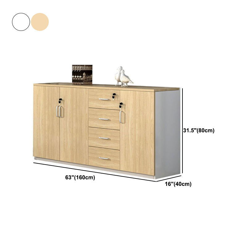 Gabinete de archivo de madera Gabinete contemporáneo con almacenamiento para el hogar u oficina