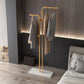 Modern Metal Coat Hanger Free Standing Coat Rack with Marble Bottom