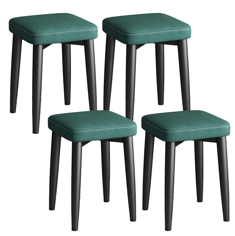Contemporary Grey Standard Scratch Resistant Standard for Drawing Room Blackish Green 4 Piece Set Clearhalo 'furn' 'furn_ottomans_poufs' 'Furniture' 'Living Room Furniture' 'Ottomans & Poufs' 'ottomans_poufs' 6211292