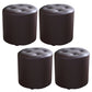 Tufted Pouf Faux Leather Cylinder Shape Water Resistant Whole Colored Pouf Ottoman