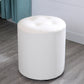 Tufted Pouf Faux Leather Cylinder Shape Water Resistant Whole Colored Pouf Ottoman