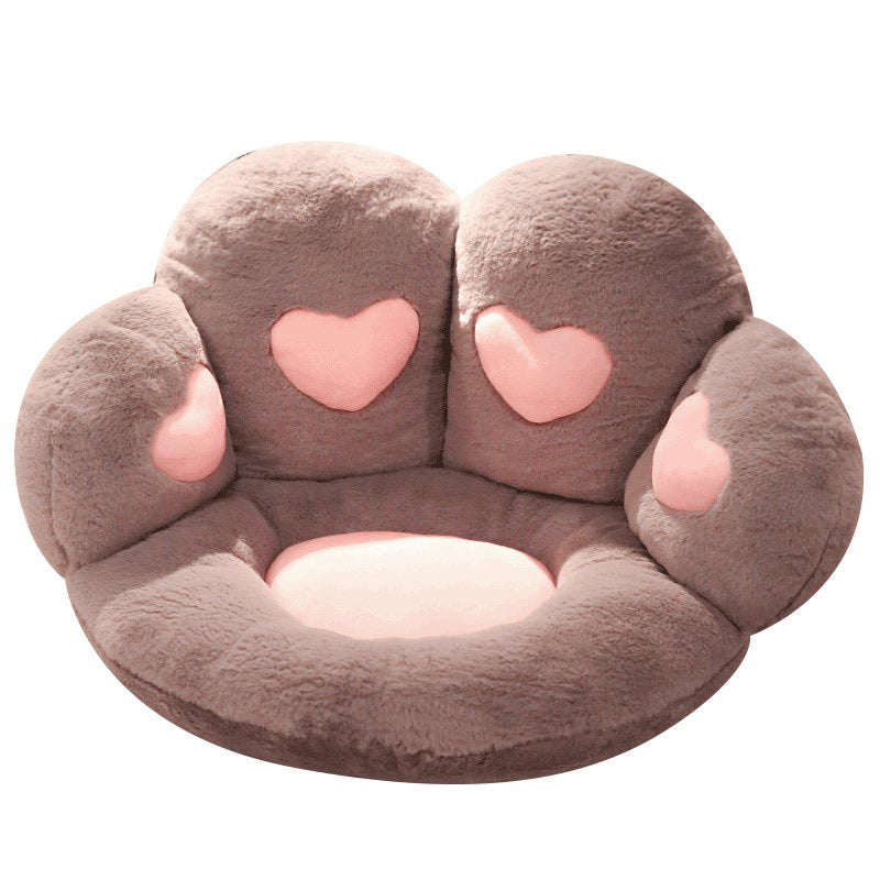 Contemporary Pouf Ottoman Velvet Upholstered Tear Resistant Cat Paw Shape Ottoman Clearhalo 'furn' 'furn_ottomans_poufs' 'Furniture' 'Living Room Furniture' 'Ottomans & Poufs' 'ottomans_poufs' 6211348