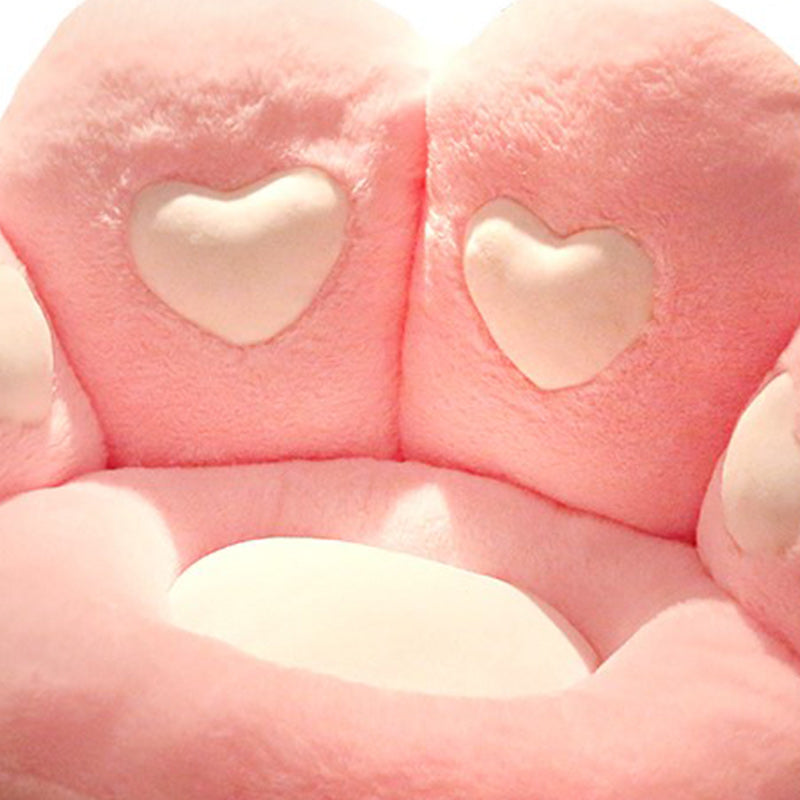 Contemporary Pouf Ottoman Velvet Upholstered Tear Resistant Cat Paw Shape Ottoman Clearhalo 'furn' 'furn_ottomans_poufs' 'Furniture' 'Living Room Furniture' 'Ottomans & Poufs' 'ottomans_poufs' 6211349