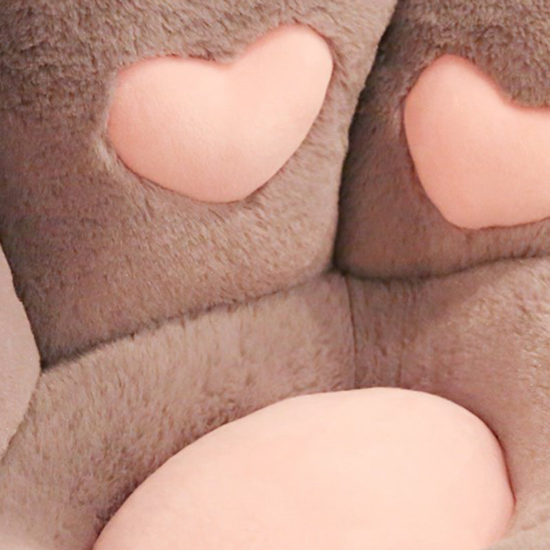 Contemporary Pouf Ottoman Velvet Upholstered Tear Resistant Cat Paw Shape Ottoman Clearhalo 'furn' 'furn_ottomans_poufs' 'Furniture' 'Living Room Furniture' 'Ottomans & Poufs' 'ottomans_poufs' 6211355