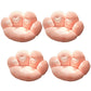 Contemporary Pouf Ottoman Velvet Upholstered Tear Resistant Cat Paw Shape Ottoman Pink 4 Piece Set Clearhalo 'furn' 'furn_ottomans_poufs' 'Furniture' 'Living Room Furniture' 'Ottomans & Poufs' 'ottomans_poufs' 6211362