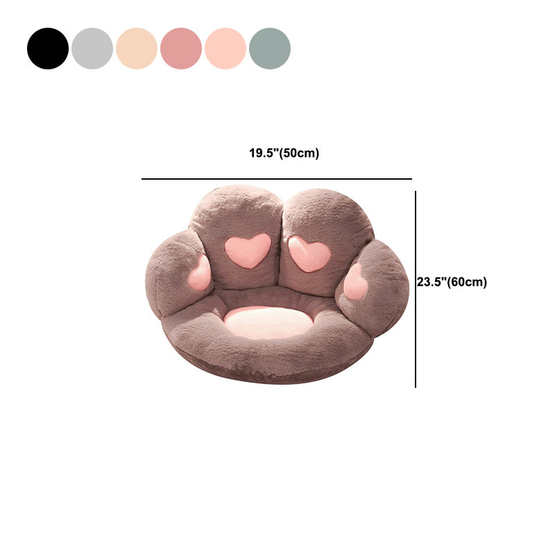 Contemporary Pouf Ottoman Velvet Upholstered Tear Resistant Cat Paw Shape Ottoman Clearhalo 'furn' 'furn_ottomans_poufs' 'Furniture' 'Living Room Furniture' 'Ottomans & Poufs' 'ottomans_poufs' 6211367