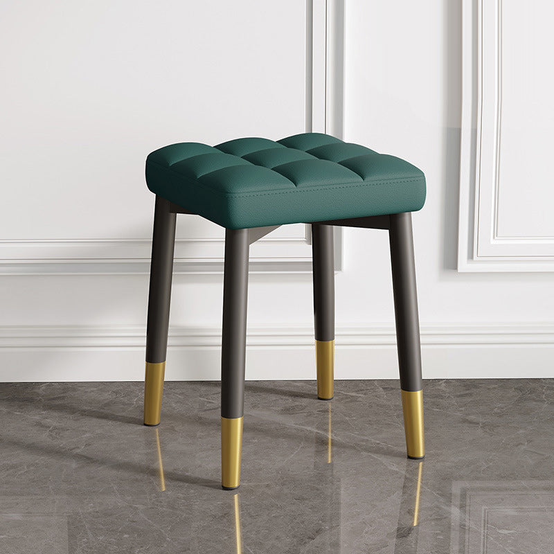 White Modern Standard Leather Solid Color Water Resistant Indoor Standard Dark Army Green 1 Piece Clearhalo 'furn' 'furn_ottomans_poufs' 'Furniture' 'Living Room Furniture' 'Ottomans & Poufs' 'ottomans_poufs' 6211397