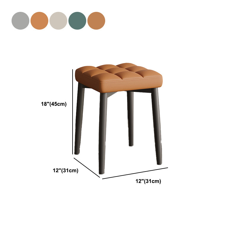 White Modern Standard Leather Solid Color Water Resistant Indoor Standard Clearhalo 'furn' 'furn_ottomans_poufs' 'Furniture' 'Living Room Furniture' 'Ottomans & Poufs' 'ottomans_poufs' 6211403