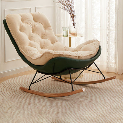 Chaise à bascule de style glam