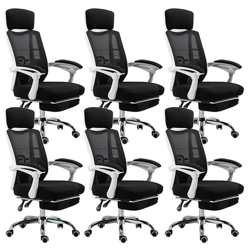 High Back Task Chair Swivel Office Chair with Headrest and Footrest 6 Piece Set Clearhalo 'furn' 'furn_office_chair' 'Furniture' 'Office Chairs' 'Office Furniture' 'office_chair' 6211985