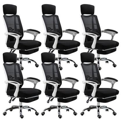 High Back Task Chair Swivel Office Chair with Headrest and Footrest 6 Piece Set Clearhalo 'furn' 'furn_office_chair' 'Furniture' 'Office Chairs' 'Office Furniture' 'office_chair' 6211985
