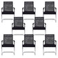 24"W Contemporary Office Chair Breathable Air Grid Upholstered Desk Chair 8 Piece Set Black Clearhalo 'furn' 'furn_office_chair' 'Furniture' 'Office Chairs' 'Office Furniture' 'office_chair' 6212049