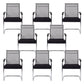 24"W Contemporary Office Chair Breathable Air Grid Upholstered Desk Chair 8 Piece Set Beige Clearhalo 'furn' 'furn_office_chair' 'Furniture' 'Office Chairs' 'Office Furniture' 'office_chair' 6212053