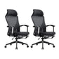 Modern Desk Chair Mesh Computer Chair Black Mid-Back Chair with Wheels 2 Piece Set Nylon Clearhalo 'furn' 'furn_office_chair' 'Furniture' 'Office Chairs' 'Office Furniture' 'office_chair' 6212080