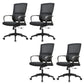 Contemporary Arm Chair Fixed Arms Adjustable Seat Height Swivel Office Chair Without Footrest 4 Piece Set Clearhalo 'furn' 'furn_office_chair' 'Furniture' 'Office Chairs' 'Office Furniture' 'office_chair' 6212104