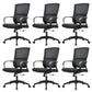 Contemporary Arm Chair Fixed Arms Adjustable Seat Height Swivel Office Chair Without Footrest 6 Piece Set Clearhalo 'furn' 'furn_office_chair' 'Furniture' 'Office Chairs' 'Office Furniture' 'office_chair' 6212106
