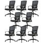 Contemporary Arm Chair Fixed Arms Adjustable Seat Height Swivel Office Chair Without Footrest 8 Piece Set Clearhalo 'furn' 'furn_office_chair' 'Furniture' 'Office Chairs' 'Office Furniture' 'office_chair' 6212108