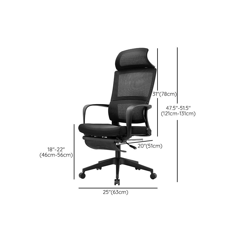 Contemporary Arm Chair Fixed Arms Adjustable Seat Height Swivel Office Chair Clearhalo 'furn' 'furn_office_chair' 'Furniture' 'Office Chairs' 'Office Furniture' 'office_chair' 6212110