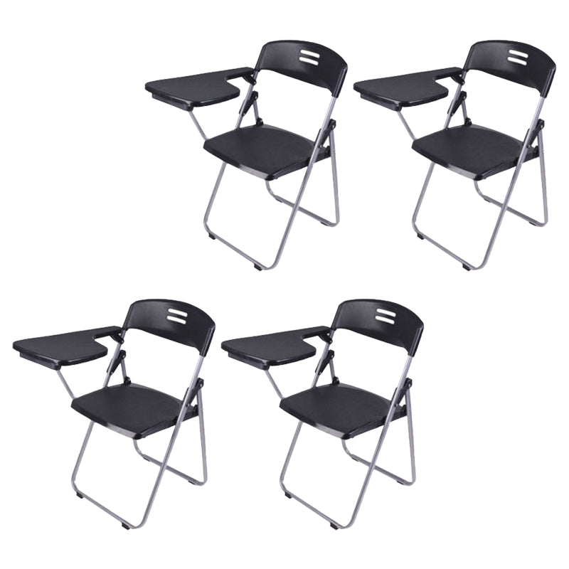 Mid-Back Conference Chair Contemporary Ergonomic Office Chair Black 4 Piece Set Clearhalo 'furn' 'furn_office_chair' 'Furniture' 'Office Chairs' 'Office Furniture' 'office_chair' 6212113