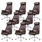 Modern Desk Chair High-Back Leather Computer Chair with Wheels Coffee 8 Piece Set Clearhalo 'furn' 'furn_office_chair' 'Furniture' 'Office Chairs' 'Office Furniture' 'office_chair' 6212145