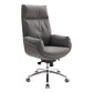 High Back Executive Chair Contemporary Adjustable Managers Chair Grey Faux Leather 1 Piece Clearhalo 'furn' 'furn_office_chair' 'Furniture' 'Office Chairs' 'Office Furniture' 'office_chair' 6212153