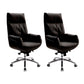 High Back Executive Chair Contemporary Adjustable Managers Chair Black Faux Leather 2 Piece Set Clearhalo 'furn' 'furn_office_chair' 'Furniture' 'Office Chairs' 'Office Furniture' 'office_chair' 6212169