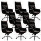High Back Executive Chair Contemporary Adjustable Managers Chair Black Faux Leather 8 Piece Set Clearhalo 'furn' 'furn_office_chair' 'Furniture' 'Office Chairs' 'Office Furniture' 'office_chair' 6212172