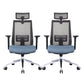 Contemporary Arm Chair Fixed Arms Mid-back Lumbar Support Office Chair