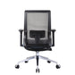 Contemporary Arm Chair Fixed Arms Mid-back Lumbar Support Office Chair