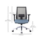 Contemporary Arm Chair Fixed Arms Mid-back Lumbar Support Office Chair