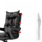 Modern Desk Chair Leather High-Back Computer Chair in Pink/Black/White