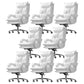 Modern Desk Chair Leather High-Back Computer Chair in Pink/Black/White