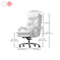 Modern Desk Chair Leather High-Back Computer Chair in Pink/Black/White