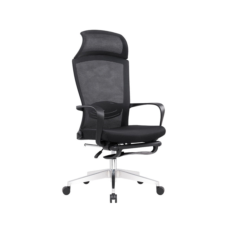Modern Pillow Included Chair with Wheels High-Back Mesh Desk Chair Black 1 Piece Clearhalo 'furn' 'furn_office_chair' 'Furniture' 'Office Chairs' 'Office Furniture' 'office_chair' 6212222