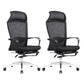 Modern Pillow Included Chair with Wheels High-Back Mesh Desk Chair Black 2 Piece Set Clearhalo 'furn' 'furn_office_chair' 'Furniture' 'Office Chairs' 'Office Furniture' 'office_chair' 6212224